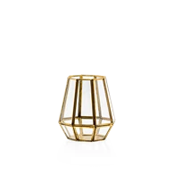 Windlicht goud Hexagon - small 14x13cm
