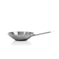 Wokpan met platte bodem en steel